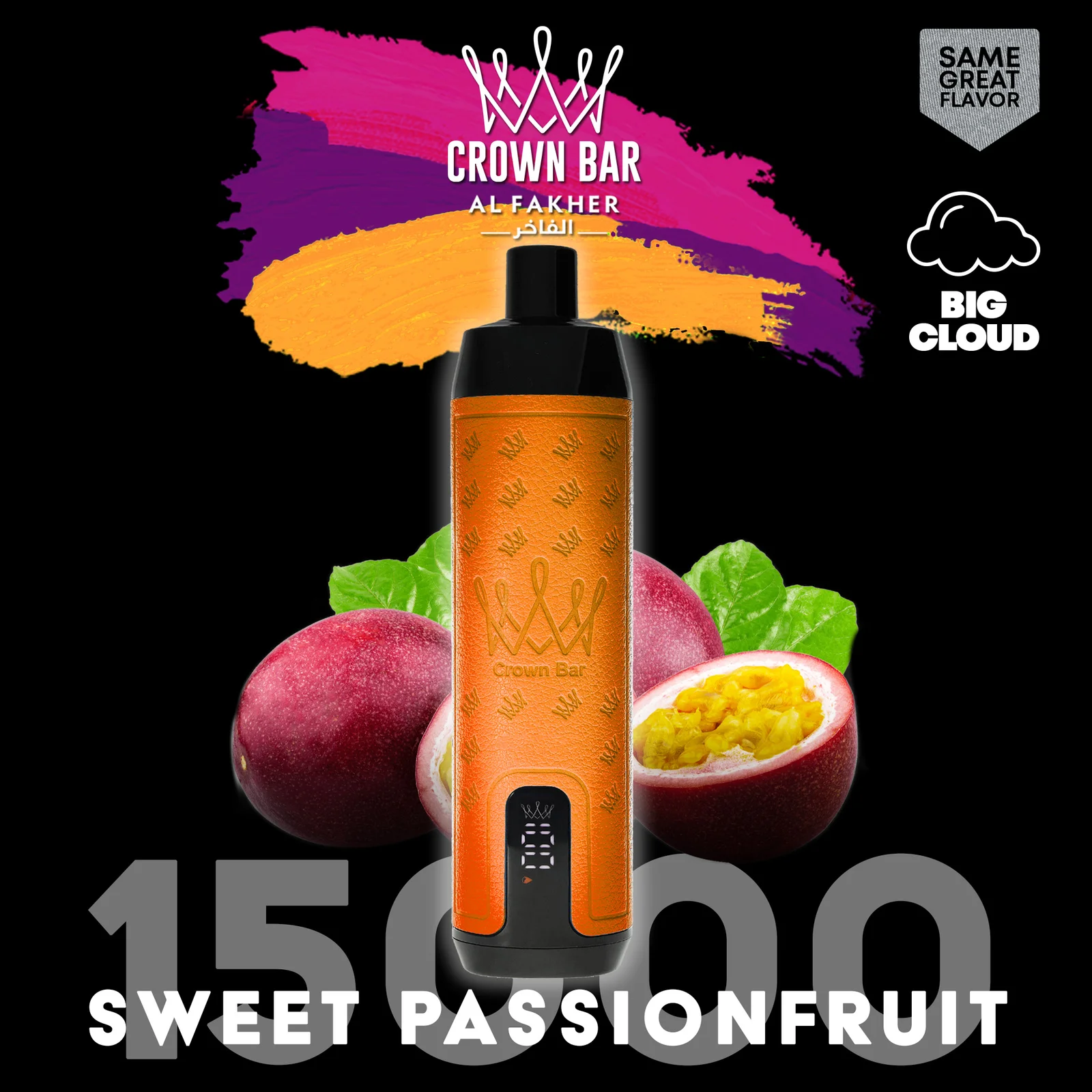 alfakher-crownbar-15000-sweet-passionfruit - Al Fakher Vape | Shop DE