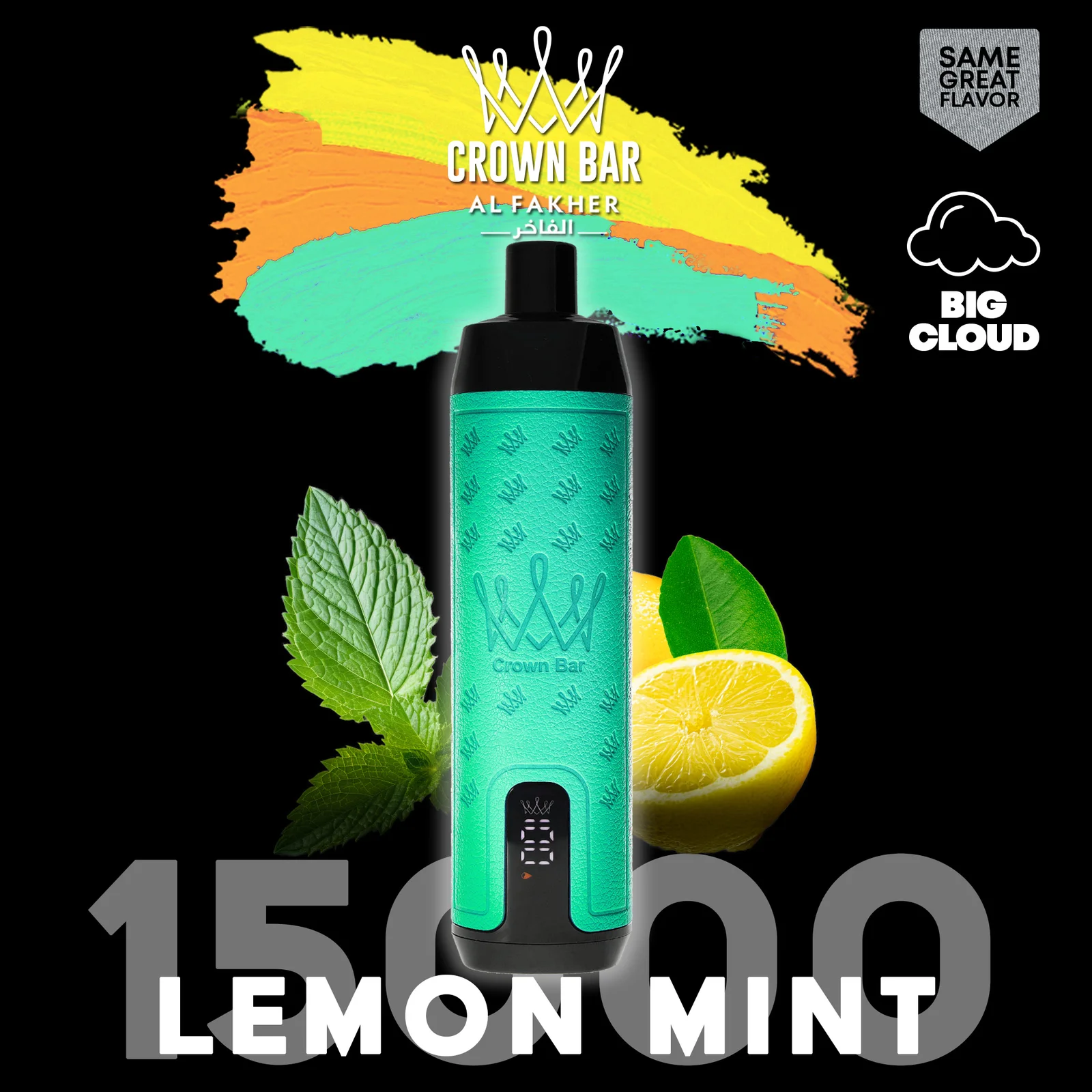 alfakher-crownbar-15000-lemon-mint - Al Fakher Vape | Shop DE