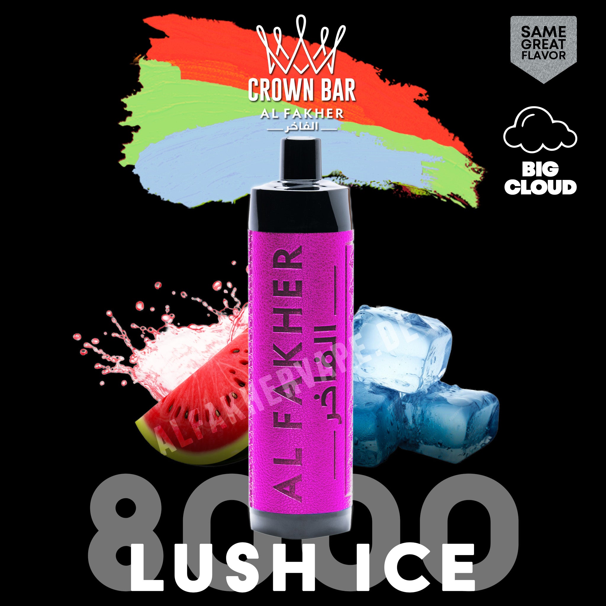 alfakher-crownbar-8000-lush-ice - Al Fakher Vape | Shop DE