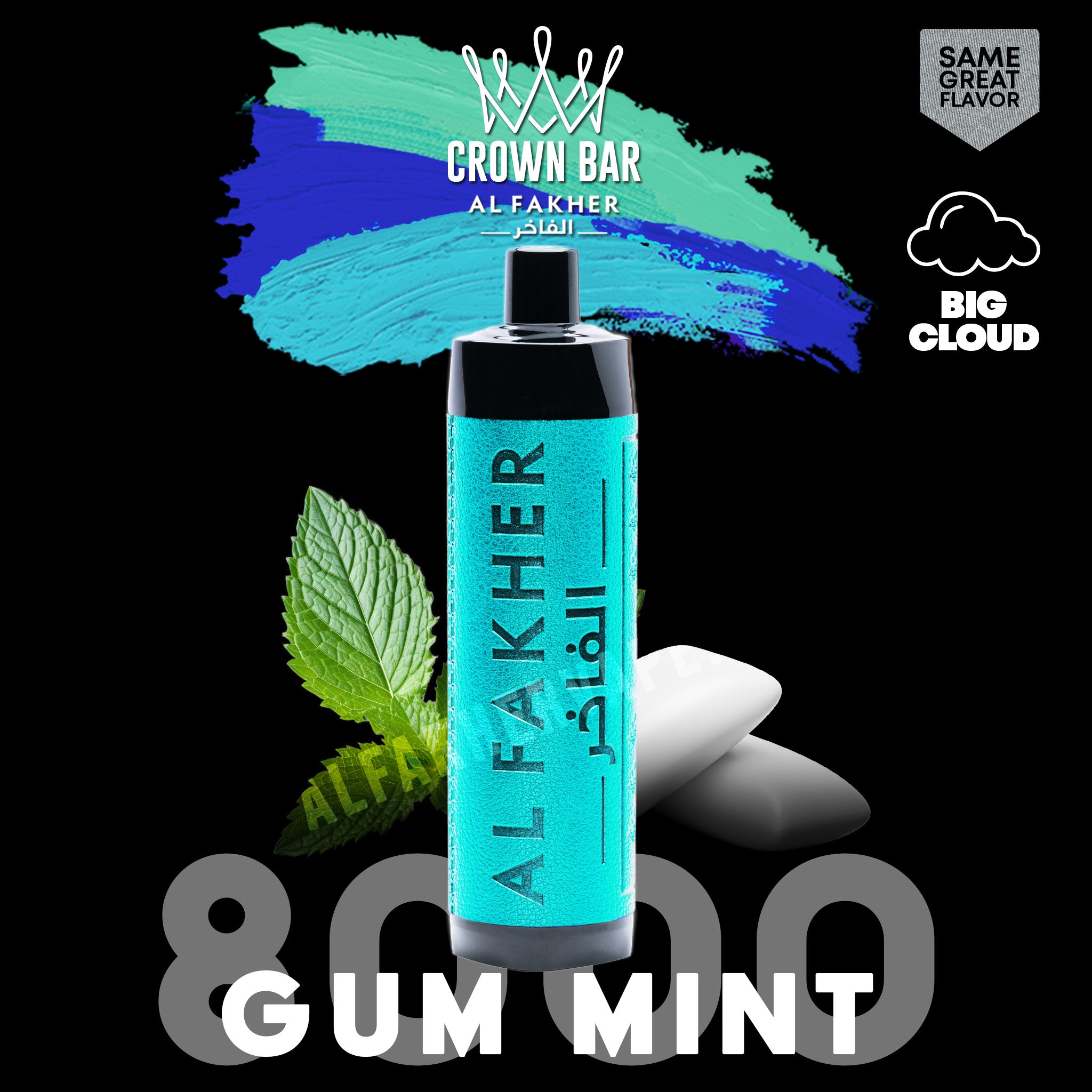 alfakher-crownbar-8000-gum-mint - Al Fakher Vape | Shop DE