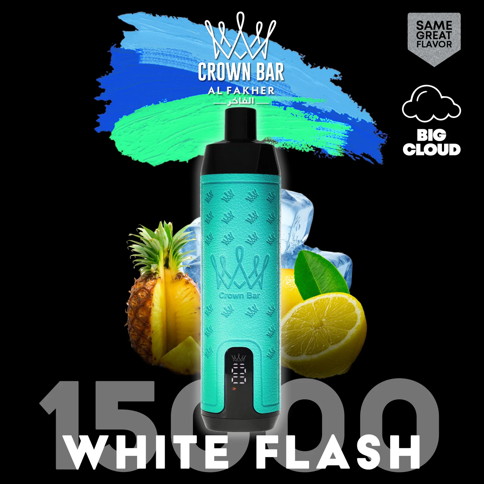 alfakher-crownbar-15000-white-flash - Al Fakher Vape | Shop DE