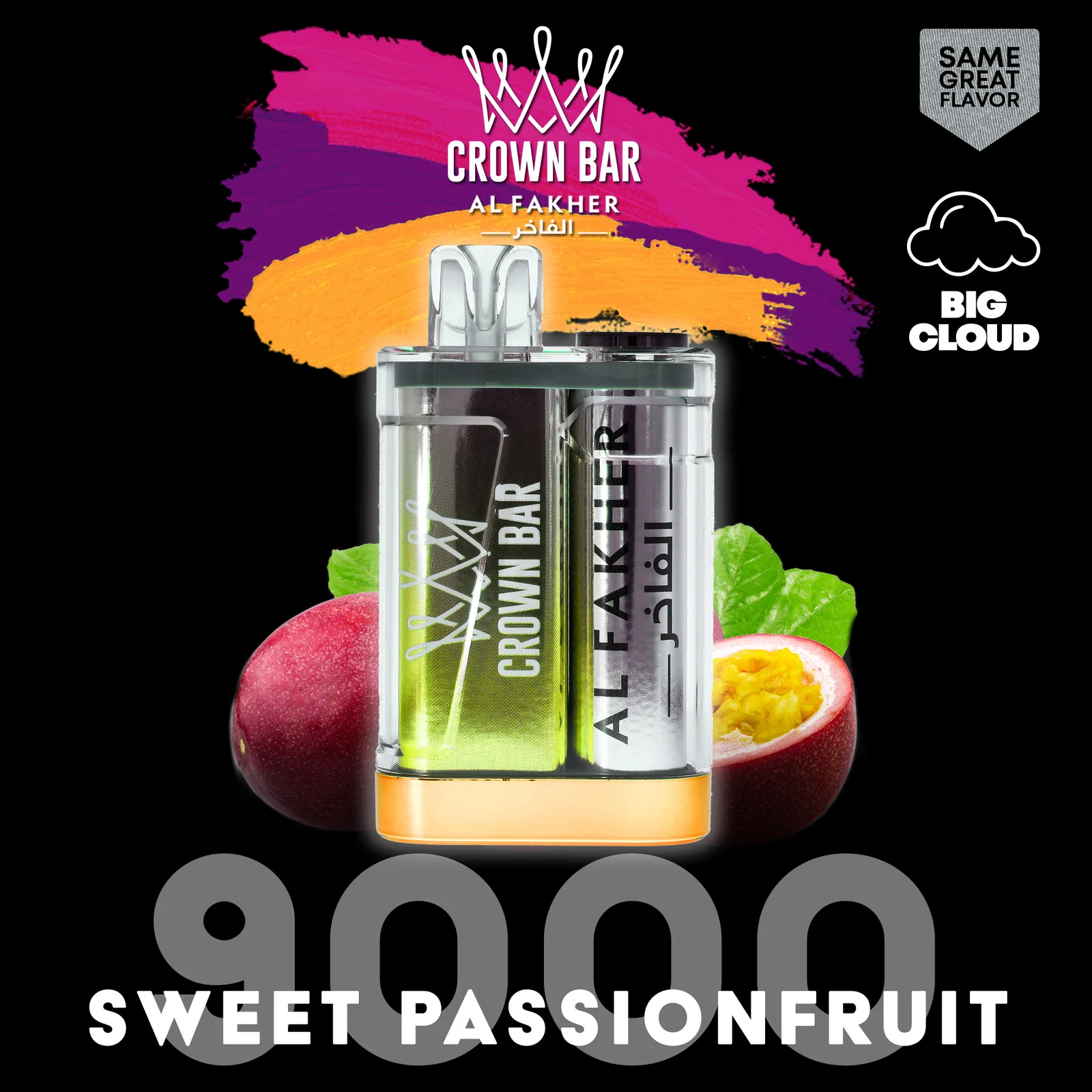 alfakher-crownbar-9000-sweet-passionfruit - Al Fakher Vape | Shop DE