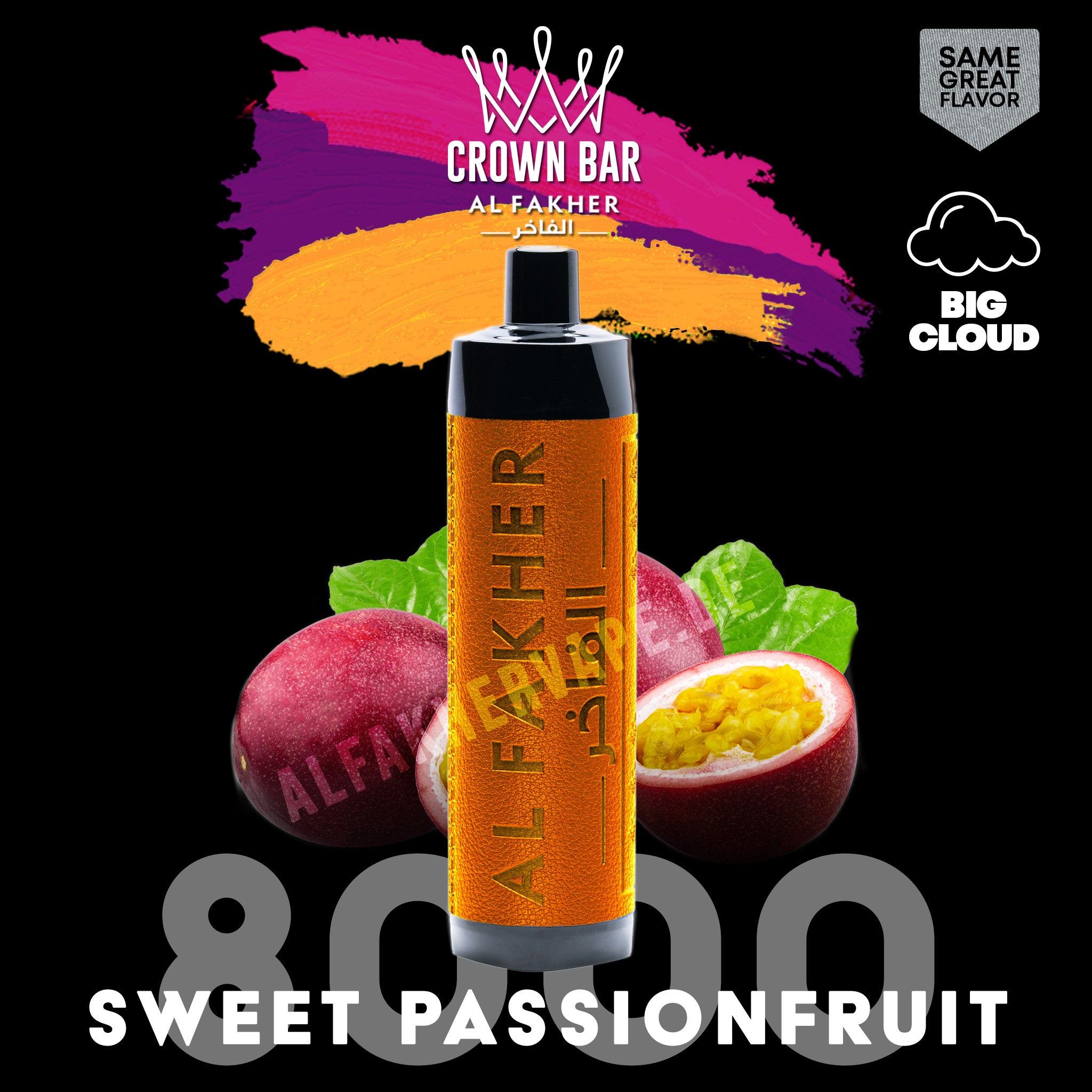 alfakher-crownbar-8000-sweet-passionfruit - Al Fakher Vape | Shop DE