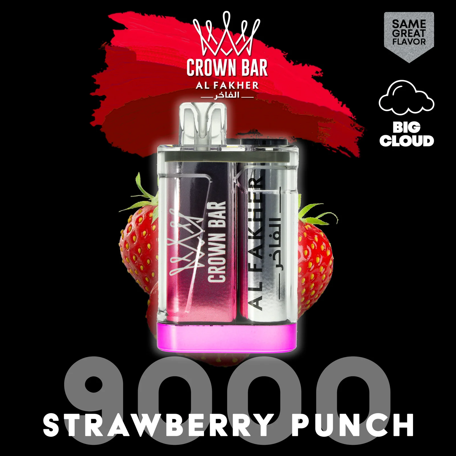 alfakher-crownbar-9000-strawberry-punch - Al Fakher Vape | Shop DE