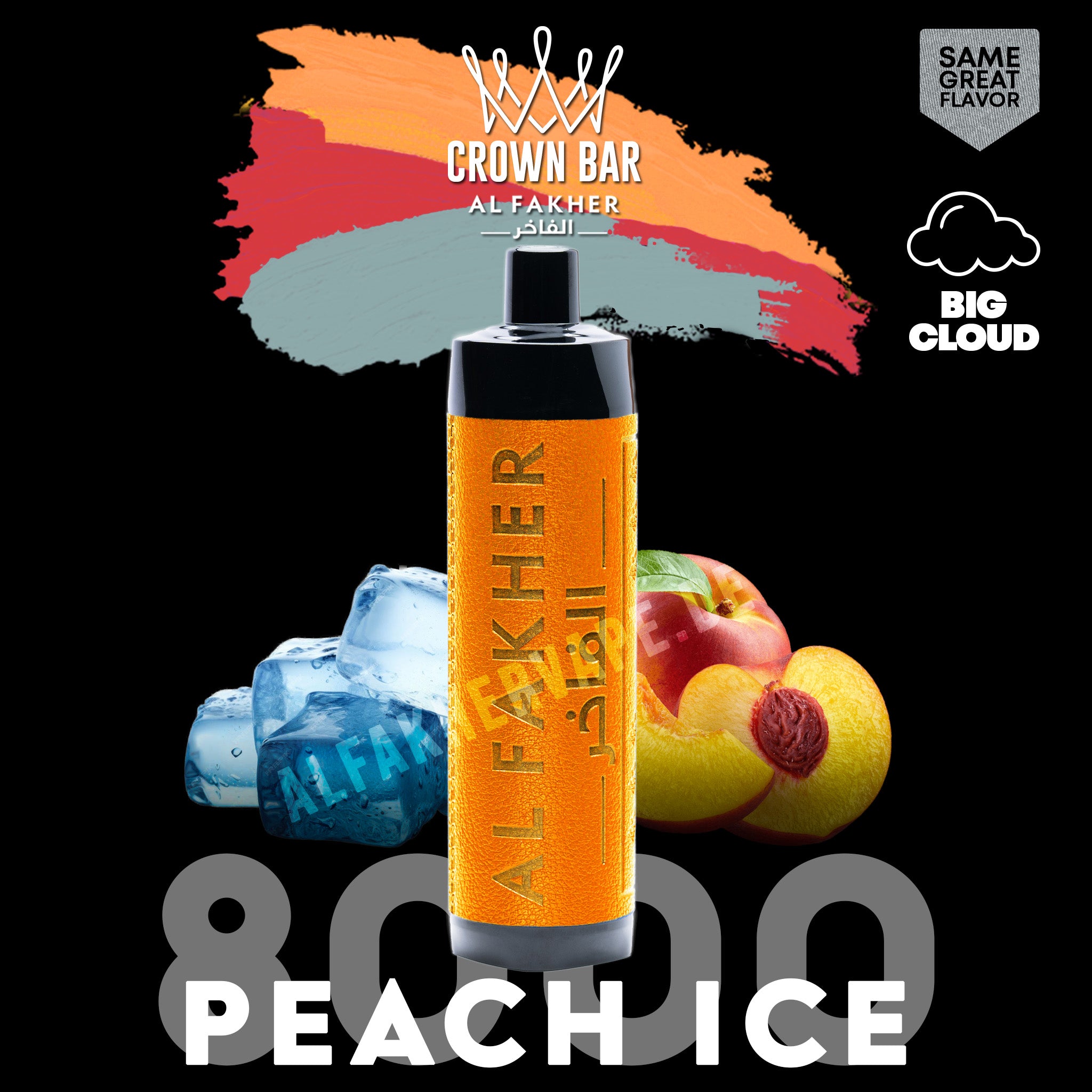 alfakher-crownbar-8000-peach-ice - Al Fakher Vape | Shop DE