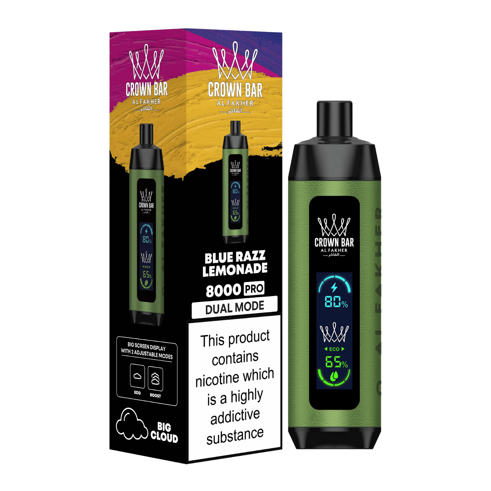 alfakher-crownbar-8000-pro-dual-bluerazz-lemonade - Al Fakher Vape | Shop DE